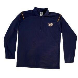 NHL Nashville Predators Partial Zip Pullover with Official Logo, Men’s L, EUC